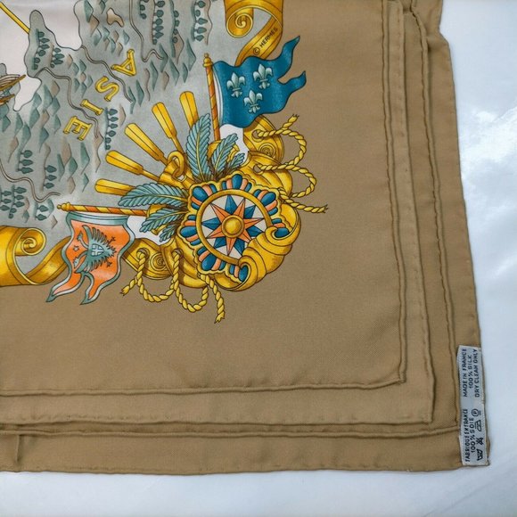 Hermes Scarf Multi Color Silk Satin Multi Color Silk Satin - Picture 4 of 5